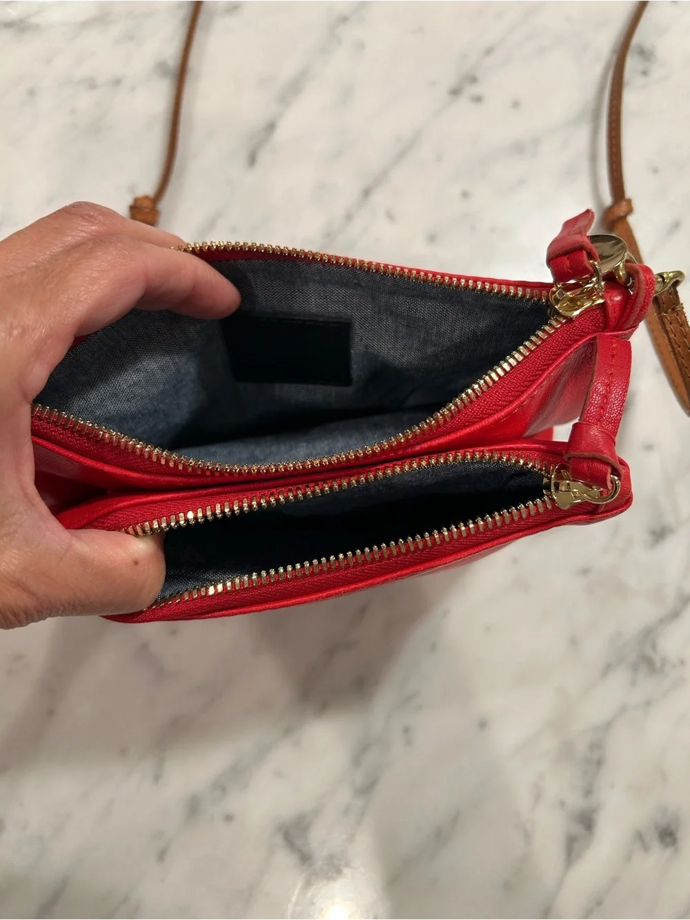 Clare V. Wallet Clutch with Tabs in Red Leather